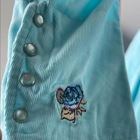 Vintage Desert Diva By Sherry Holt NWT Elegant Blue Corduroy Country Dress - Picture 4 of 10